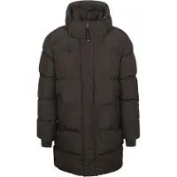 Superdry Lange Dunjakke Med Hætte Sort måle