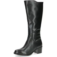 Caprice Boots, black, made of Leather and textile with Block heel, Size 36