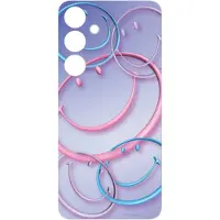 Samsung Smiley Flipsuit-kort til Galaxy S24+ Mirror Purple
