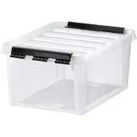 Smartstore Plastkasse Classic 31 transparent - 32 ltr. med låg 50x39x26 cm - (6 stk.)