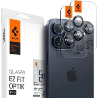 Spigen Optik.tR EZ Fit kamerabeskyttelse til iPhone 14/15 Pro/Pro Max – Titanium Blue, 2 stk.