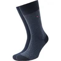 Tommy Hilfiger 2-pak Sokker Birdseye 004 Blå Mørkeblå måle