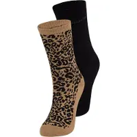 HUGO underwear Pakke med to par strømper i almindelig længde med leopard-detaljer