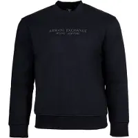 Armani Exchange A|X Armani Exchangetil mænd. XM001284AF20934UB101 Sweatshirt med rund hals i navy (XXL), Sort, Casual, Bomuld, Lange ærmer