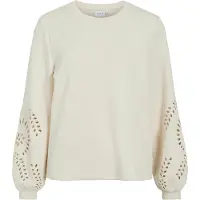 Vila Sweatshirt 'VISandy' ecru