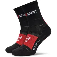 Compressport - Trail running tøj - Pro Racing Socks Winter Run Black/High Risk Red til UnisexUld - Størrelse 35-38 - Sort