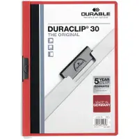 Durable Klämmapp DURACLIP 2200 A4 3mm röd