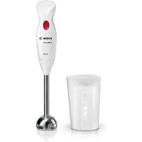 Bosch BOSCH_400 W, stainless mix. leg with Quattro Blade blade, mix. container with scale without lid, white / dark red