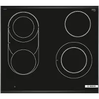 Bosch Serie 8 PKM675DP1D, Sort, Rustfrit stål, Indbygget, Keramisk, Keramisk, 4 zone(s), 4 zone(s)