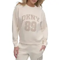 DKNY Distressed Rhinestone Logo Sweatshirt