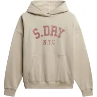 Superdry Superdrytil kvinder. W2012452A Athletic Essentials Relax sweatshirt i beige (XL), Casual, Bomuld