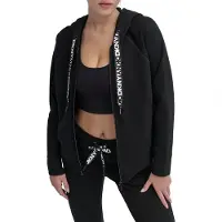 DKNY Two Tone Logo Drawcord Sweatshirt Med Lynlås