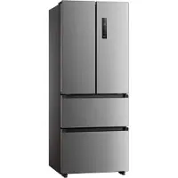 Midea MERF402FIE02 - Køleskab/fryser - frans dør-bundfryser - Wi-Fi - bredde: 70.3 cm - dybde: 68.6 cm - højde: 178 cm - 391 liter - Klasse E - inox