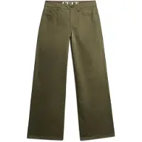 Superdry Superdrytil kvinder. W7011313A Grønne baggy chino-bukser (32/30), Casual, Bomuld