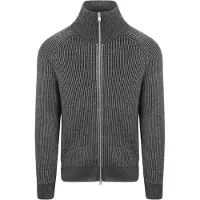 Marc O'Polo Vest Rib Wool Mix Mørkegrå Grå måle