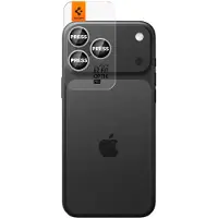 Spigen Optik Pro GLAS.TR "EZ FIT" kameradæksel 2-pak til iPhone 16 Pro / Max / 17 Pro / Max - Sølv