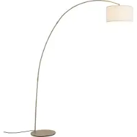 QAZQA Moderne buelampe beige med teddy skærm - Vinossa