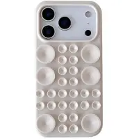 Mtp Products iPhone 17 Pro Max Silikone cover med sugekop - antik hvid