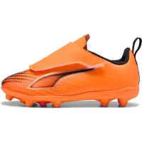 Puma ULTRA 6 PLAY FG/AG Football Boots Kids, Shoes, Heat Fire/Black/Ultra Blue, 31