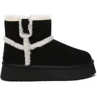 EVER AU Boots 'Barren' sort / uldhvid