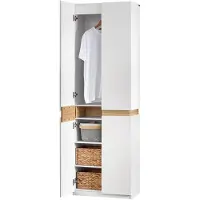 SoBuy Garderobeskab KSB01-W – 61x192x30 cm