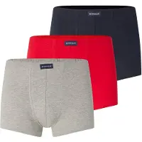Tom Tailor Boksershorts mørkeblå / grå-meleret / lys rød