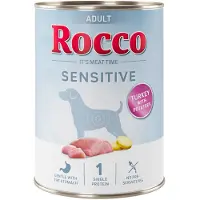 Rocco Sensitive 6 x 400 g / 800 g - Kalkun & kartoffel