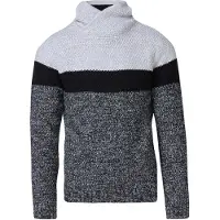 KOROSHI Pullover lysegrå / sort