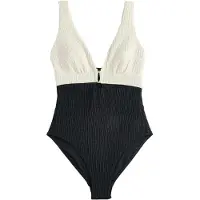 Mint Velvet Badedragt sort / uldhvid