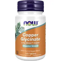 Now , Kupfer Glycinate, 3 mg, 120 Tabletter