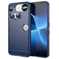 Mtp Products Nothing Phone (3) Børstet TPU Cover - Karbonfiber - blå