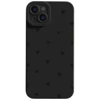 Mtp Products iPhone 14 Plus Slim TPU-cover med hjertemønster - sort