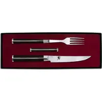 Kai Shun Classic kniv & gaffel sæt Krom/Sort