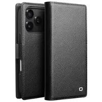Qialino iPhone 17 Pro Max 2-i-1 aftagelig pung læderetui - MagSafe-kompatibel - Sort