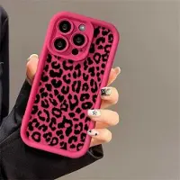 Mtp Products iPhone 15 Pro Max TPU-cover med leopardprint - Hot Pink