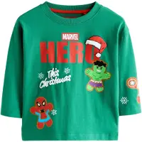 Next Shirts 'Marvel' grøn / rød