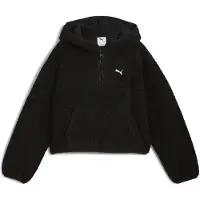 Puma Wardrobe Essentials Oversized Polar Fleece Hoodie Women, Clothing, Black, XS