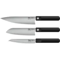 Fissler ProCut 001-019-03-000/0, 3-piece knife set with chef's kife, santoku and utility knife