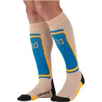 Monnet - Skistrømper - Fusion Socks Orange/Bleu til Unisex - Størrelse 45-46