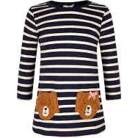 Happy girls Kjole navy / brun