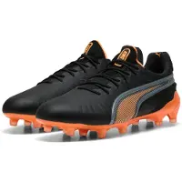 Puma KING ULTIMATE FG/AG Football Boots Unisex, Shoes, Black/Heat Fire/Silver, 44.5