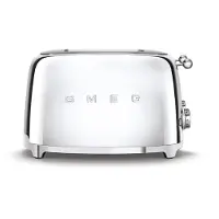 Smeg 50''s Style Brødrister TSF03SSEU Stål, 4 skive(r), Krom, Rustfrit stål, Knapper, 50''s Style, Rustfrit stål