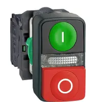 Schneider Electric XB5, Knap, Grøn, IP66, IK05, Klasse II, 30 mm