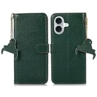 Mtp Products iPhone 17 Læderpung med RFID - Grøn