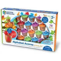 Learning Resources Alphabet Acorns Aktivitetsæt - Praktisk bogstavgenkendelse, parring af store og små bogstaver, farvekodede tællere