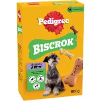 Pedigree Biscrok i 3 lækre smagsvarianter - Økonomipakke: 6 x 500 g