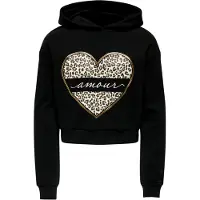 Kids Only GIRLS Sweatshirt 'KOGCooper' kit / guld / sort / hvid