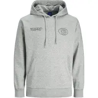 Jack & Jones Sweatshirt 'JORBradley' lysegrå / sort