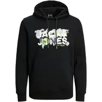 Jack & Jones Sweatshirt 'JCODust' lime / sort / hvid