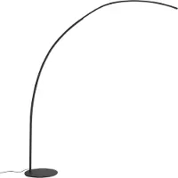 QAZQA Moderne buelampe sort inkl. LED med touch-dæmper - Arlow